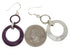 Silver Sugilite Hook Earrings Southwest Jewelry ZW61601